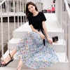 Mã B328: đầm váy hoa nhỏ dài qua đầu gối phong cách mới