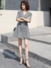 Mã D393: set bộ jum suit nữ mới kẻ sọc
