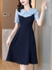 Mã K754: Váy Ngắn Tay mùa hè thanh lịch