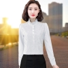 Mã L605: Áo sơ mi ren chiffon nữ cao cấp dài tay
