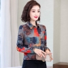 Mã L603: Áo sơ mi chiffon in họa tiết dài tay trung niên