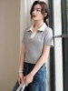 Mã L037: Áo thun polo sơ mi nữ cao cấp ve áo đơn giản