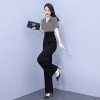 Mã L622: set Bộ đồ liền thân kẻ sọc cổ chữ V tay ngắn