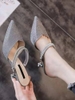 Mã L812: Dép sandal nữ đế nhọn và cao gót mũi kín