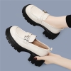 Mã L481: Giày da cho nữ cao cấp phong cách Anh đế dày tăng chiều cao giày lười