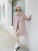 Mã K496: Áo khoác nữ mùa đông cashmere hai mặt dài có nút sừng phong cách Hàn Quốc cao cấp