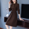 Mã C436: đầm len thu đông dáng dài