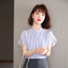 Mã D506: áo sơ mi nữ voan cổ đứng cao cấp