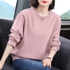 Mã L953: Áo nỉ trung niên cổ tròn nữ kiểu dáng thường ngày