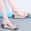 Mã K822: Giày Sandal Nữ Da Thật Đế Dày Đi Làm Du Lịch