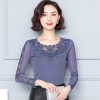 Mã C480: áo sơ mi nữ dài tay hoa văn
