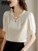 Mã L712: Áo sơ mi voan ngắn tay thời trang nữ