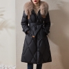 Mã H069: áo khoác phao lông vũ nữ dáng dài quá gối