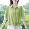 Mã M147: Áo sơ mi nữ bằng cotton và lanh