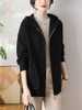 Mã L069 Áo khoác cashmere có mũ cho nữ cao cấp