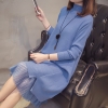 Mã A643 Giá 890K: váy len nữ phối lưới cổ 3cm thanh lịch mới
