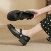 Mã K182: giày nữ Mary Jane giày da nhỏ giày đế bằng nông kiểu Pháp của nữ
