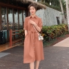 Mã B335: đầm dài sơ mi nữ cao cấp Phong cách Hepburn nhẹ nhàng