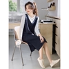 Mã M162: Đầm Mo Han Yi Mei đơn giản phối màu
