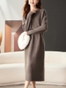 Mã K371: Áo váy Len Cashmere Nữ Cực Dài Dệt Kim