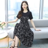 Mã B700: đầm dài họa tiết phong cách Hepburn