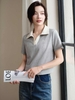 Mã L037: Áo thun polo sơ mi nữ cao cấp ve áo đơn giản