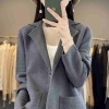 Mã K731: áo khoác len nữ dệt kim dáng rộng