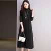 Mã K850: Váy nối lưới dệt kim cashmere dáng rộng cho nữ mùa thu đông