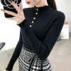Mã L392: Áo thun len cổ lọ nửa dành cho nữ cao cấp