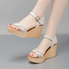 Mã M246: giày cao cấp sandal đế xuồng nữ đính đá, gót cao, đế platf