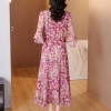Mã M067: Đầm chiffon họa tiết hoa mùa hè dành cho nữ, thanh lịch và tinh tế