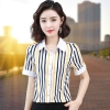 Mã L668: Áo sơ mi sọc dọc tay ngắn cho nữ mùa hè