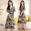 Mã K415: đầm tay cánh dơi cao cấp hoa