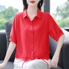 Mã M147: Áo sơ mi nữ bằng cotton và lanh