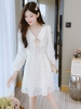 Mã L486: Váy đẹp ren dài tay đầu thu kiểu Pháp