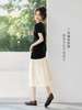 Mã M218: Đầm kiểu Pháp phối màu