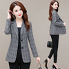 Mã K532: Áo khoác vest trung niên Blazer Mùa Xuân Nữ Kẻ Sọc