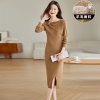 Mã K592: Đầm suông len dệt kim cashmere nữ mùa thu đông