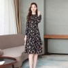 Mã A850: Đầm váy voan hoa cao cấp đầu xuân hè phong cách mới thời trang nữ dài tay dáng xòe big size