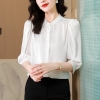 Mã D310: áo sơ mi nữ tay lửng thanh lịch Pc hàn quốc