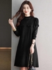 Mã K842: Váy len cashmere dệt kim cao cấp dành cho nữ mùa thu đông khí chất