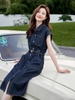 Mã M183: váy denim đơn giản Mohan Yimei, kiểu dáng mới