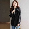 Mã K294: Áo khoác dạ nữ dày dặn có mũ trùm cardigan dáng rộng