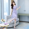 Mã C830: váy ngắn nữ cao cấp phong cách hoa voan