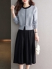 Mã L407: set áo váy đẹp cao cấp nữ cao cấp áo cardigan dệt kim
