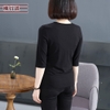Mã D403: áo sơ mi tay lửng cổ chữ V kiểu phương Tây