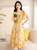 Mã K415: đầm tay cánh dơi cao cấp hoa