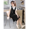 Mã M162: Đầm Mo Han Yi Mei đơn giản phối màu