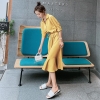 Mã B326: đầm sơ mi voan lụa phong cách Hepburn sang trọng