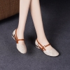Mã M029: Giày sandal bít mũi mùa hè mới dành cho nữ, chất liệu da mềm, đế mềm
